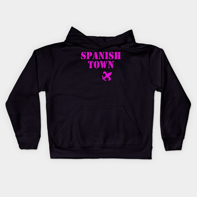 Spanish Town logo distressed Kids Hoodie by Gsweathers